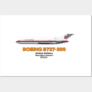 Boeing B727-200 - United Airlines "Saul Bass Colours" Posters and Art